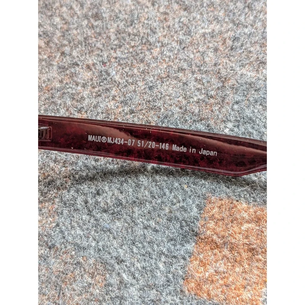 Maui Jim Japan HANA BAY MJ434-07 51-20-146 Burgundy Sunglasses Frame